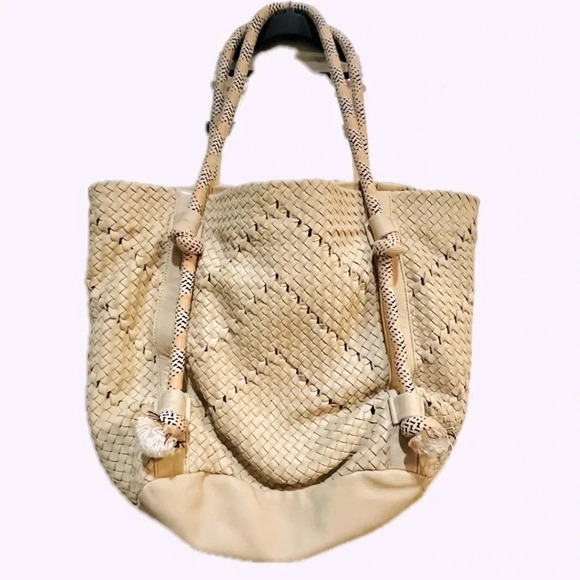 Anthropologie Claramonte Woven Leather Bag - Picture 1 of 6